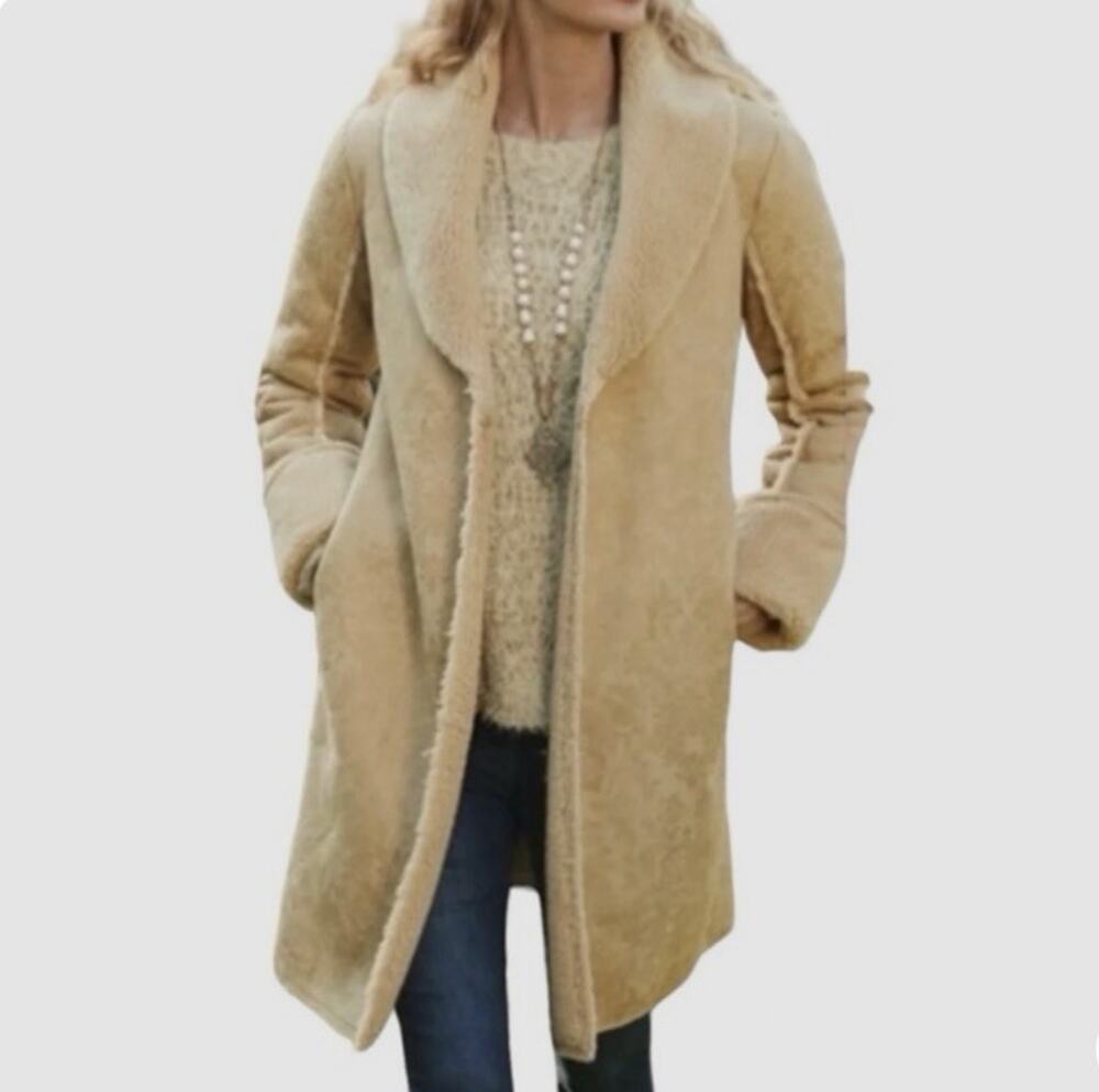 Y2k Soft Surroundings Womens Misha Faux Suede Penny Lane Jacket Small Boho